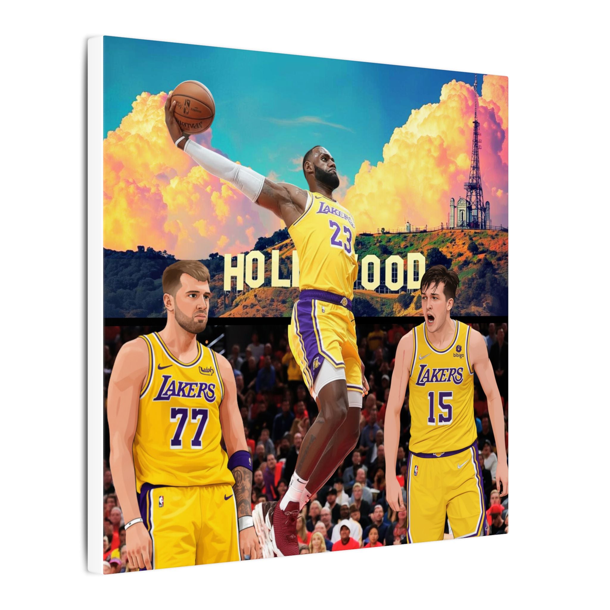 "Hollywood Lakeshow Trio" Canvas Print
